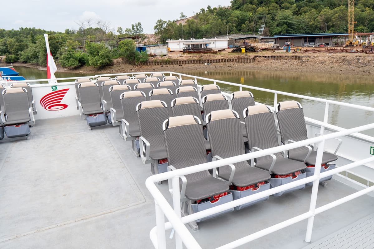 Open-air upper deck seating